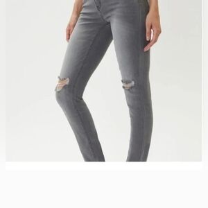 KanCan Gray Distressed Skinny Jeans